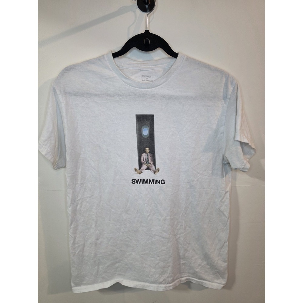 Mac Miller Swimming Album Cover T-Shirt White Adult Medium Product By Mac Miller